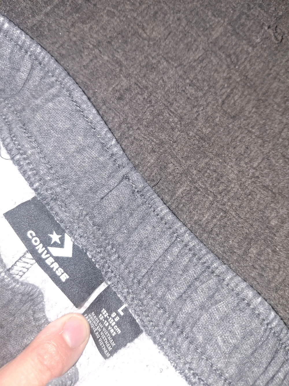 Converse Gray Sweatpants with White Side Logo